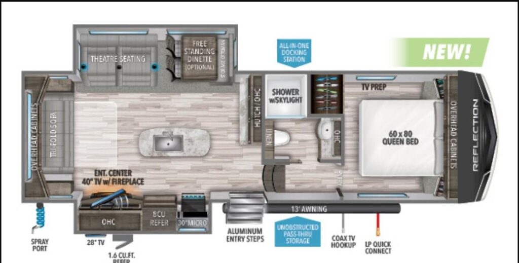 2021 Grand Design Reflection 280RS Floor Plan
