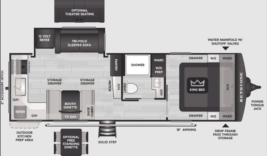 2024 Keystone Cougar 25MLE Floor Plan