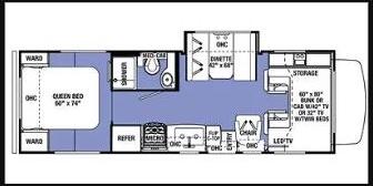 2018 Forest River Sunseeker 2650S Floor Plan