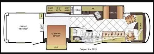 2018 Newmar Canyon Star 3921 Floor Plan