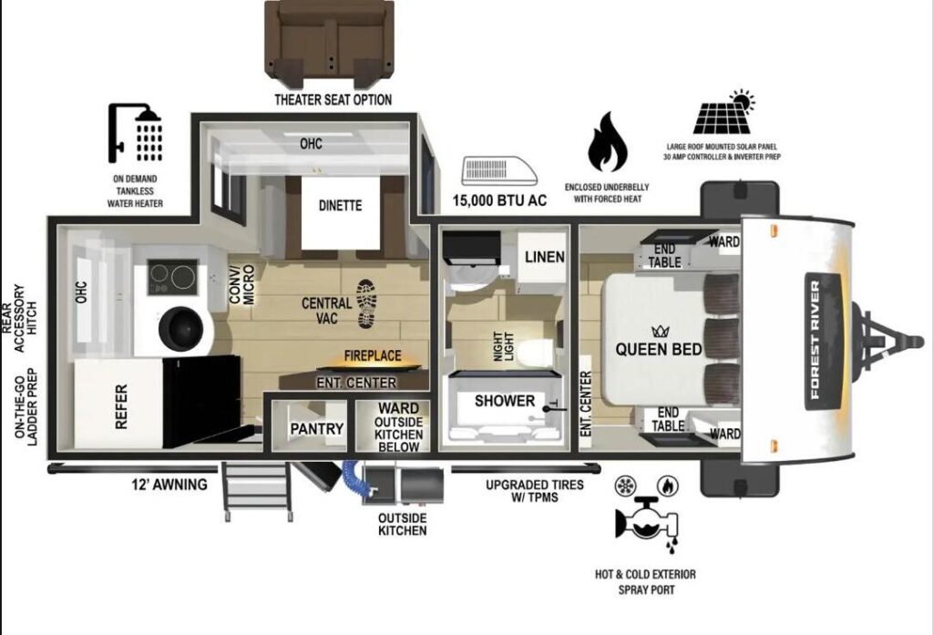 2022 Forest River R-Pod RP-202 Floor Plan