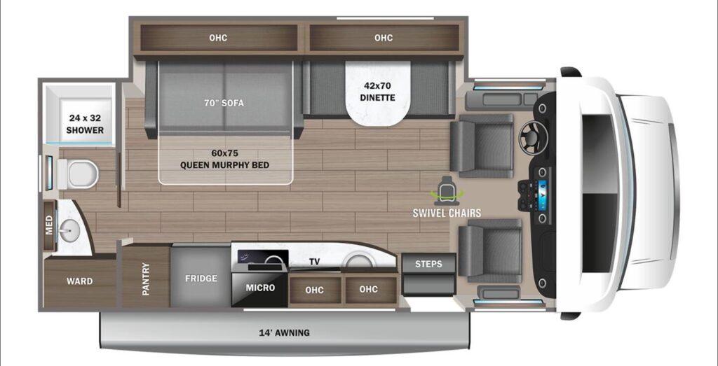 2023 Jayco Melbourne Prestige 24RP Floor Plan